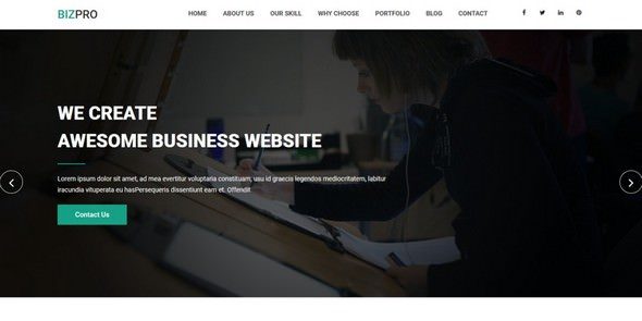 Bizpro - 企业公司HTML单页模板