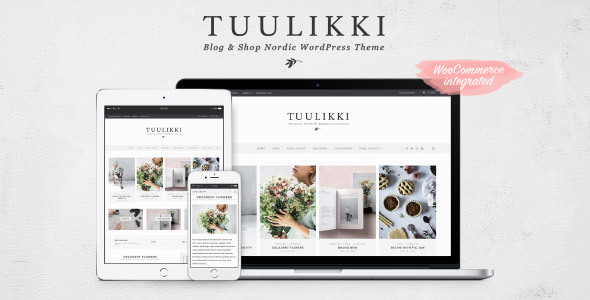 TUULIKKI - 博客商店WordPress主题