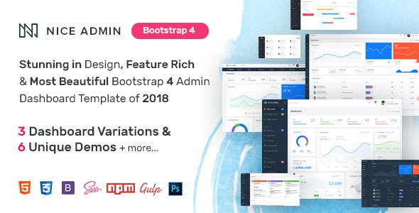 Nice Admin - Bootstrap 4仪表板模板