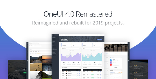 OneUI - Bootstrap 4 后台管理仪表板HTML5模板