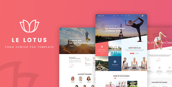  Le Lotus - Yoga Fitness PSD Template