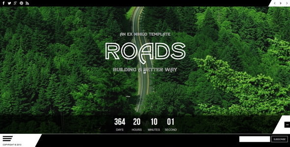 Roads - 响应式倒计时HTML模板
