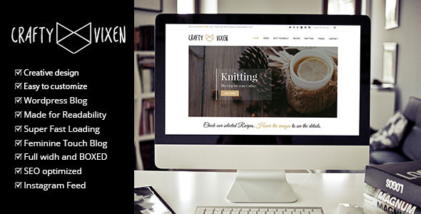  Vixen Blog - Responsive DIY Blog WordPress Theme