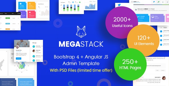 MegaStack - Bootstrap 4 管理面板