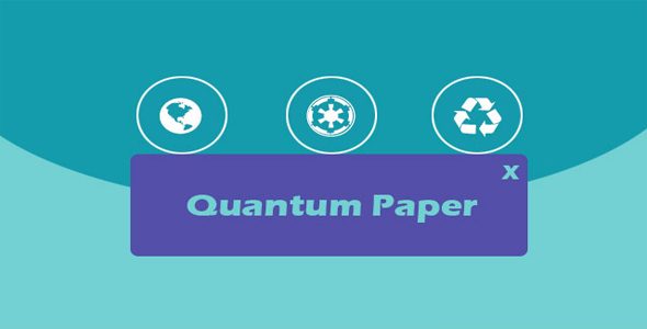 Quantum Paper 风格按钮变形动画特效