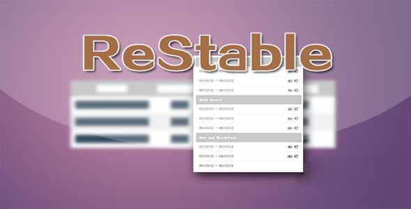 ReStable-轻量级jQuery响应式表格插件