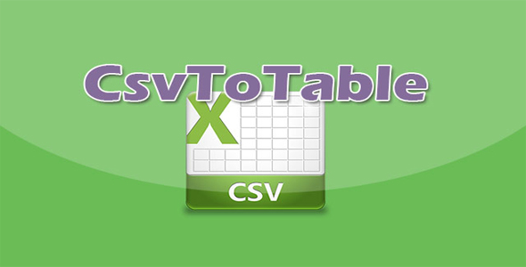 CsvToTable - CSV格式文件转HTML表格js插件