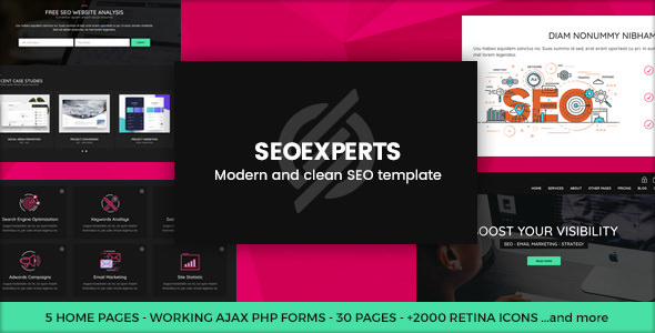 SEOEXPERTS - SEO媒体营销HTML模板