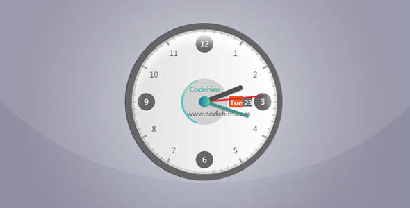 jQuery+CSS3精美时钟插件