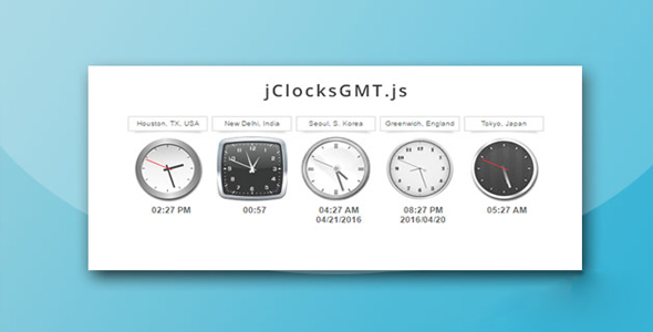 格林威治标准时间（GMT）jQuery模拟时钟插件