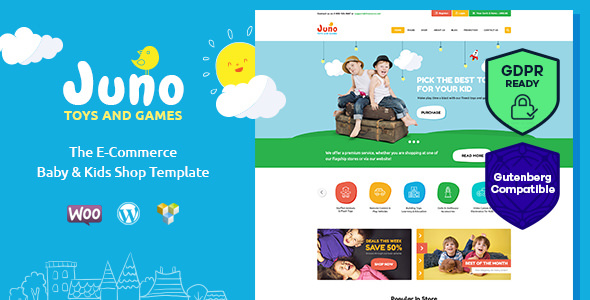 Juno - 儿童玩具商店网站WordPress主题