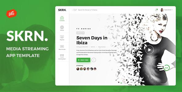 SKRN - 流媒体APP应用程序WordPress模板