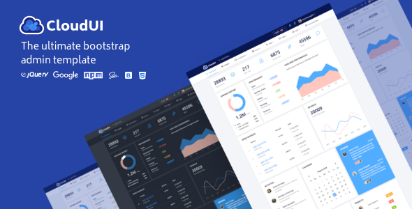 CloudUI Bootstrap 4管理模板