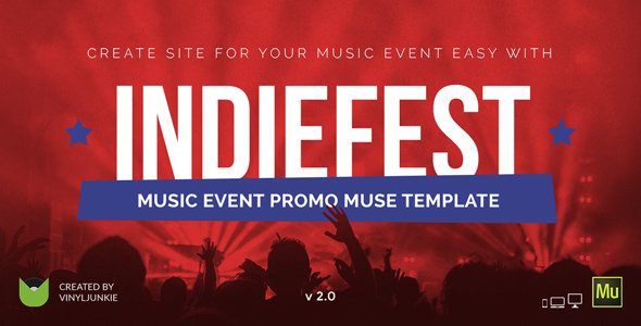IndieFest - 音乐活动/派对/节日促销Muse模板