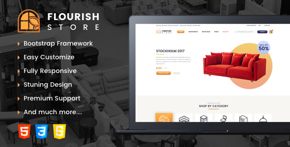 Flourish - 电子商务HTML5模板