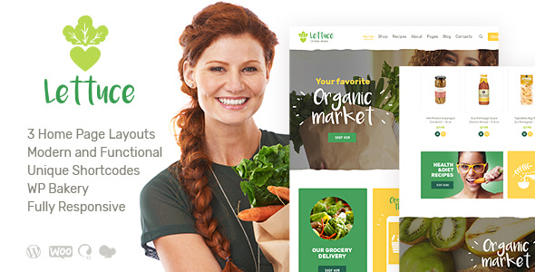 Lettuce - Organic Food & Eco Products Theme