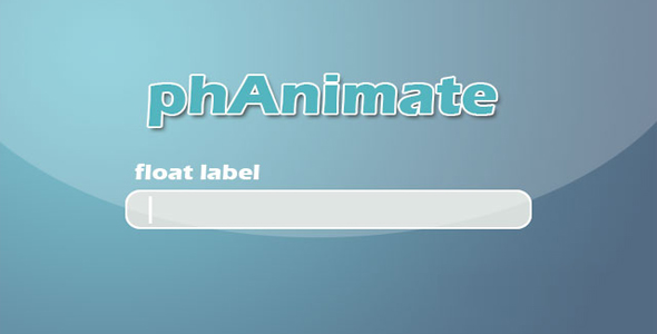 phAnimate - 表单输入框浮动标签动画jQuery特效插件