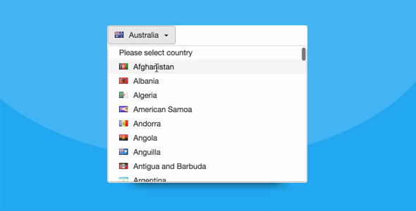 Flagstrap 多语言国家选择jQuery插件