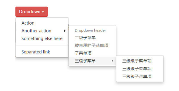 bootstrap submenu 多级下拉菜单插件