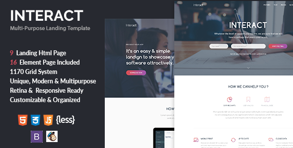 Interact - 多用途着陆页HTML模板