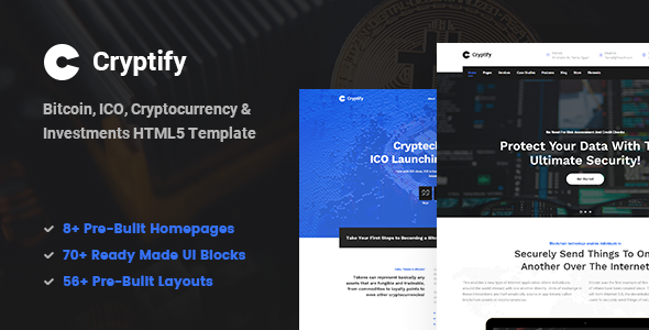 Cryptify - 比特币区块链投资HTML模板