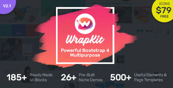 WrapKit - Bootstrap 4 多用途模板