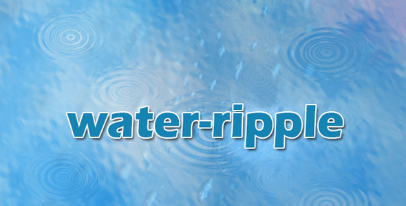 water-ripple 炫酷水波涟漪jQuery特效插件