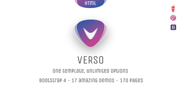 Verso - 独特多用途Bootstrap 4 HTML模板