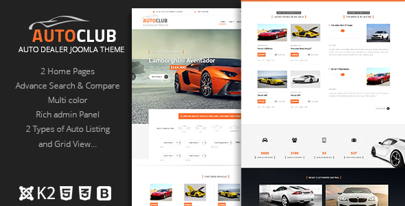 Auto Club - 响应式汽车经销商Joomla模板