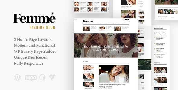 Femme - 时尚杂志博客网站WordPress主题