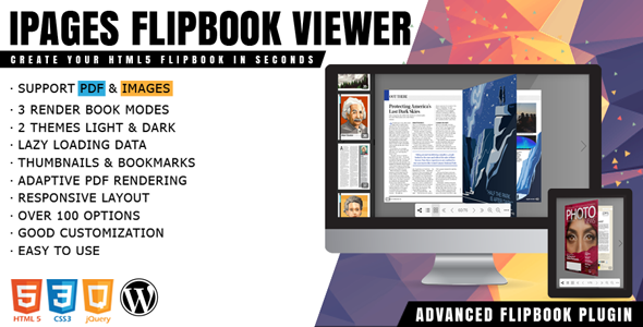 iPages Flipbook 网站制作成书籍WordPress插件