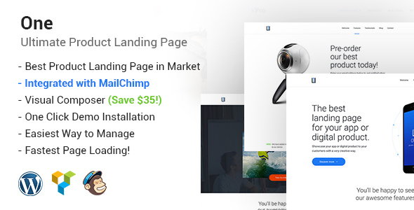One - WordPress产品着陆页模板