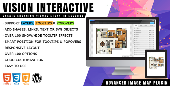 Vision Interactive - 图像地图热点制作WordPress插件