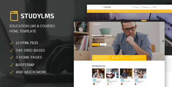 Studylms - 教育LMS课程HTML模板