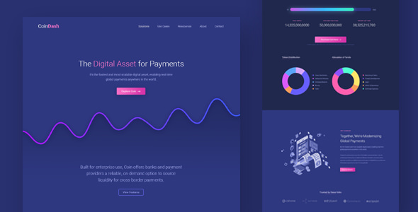 Coindash  - 加密货币着陆页模板
