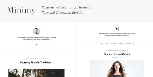  Minimy - Fashion minimalist blog WordPress theme