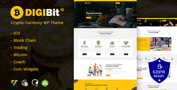 DigiBit - 加密货币挖掘区块链WordPress主题