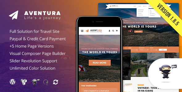 Aventura - Travel & Tour Booking System Theme