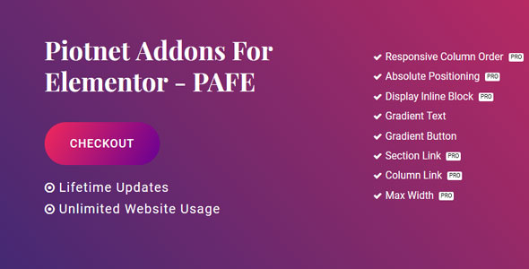 Piotnet Addons Pro For Elementor 扩展插件