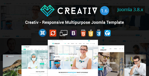 Creativ - 响应式多用途企业网站Joomla模板