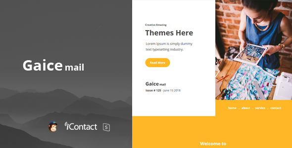 Gaice Mail - Responsive E-mail Template + Online Access