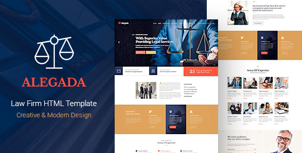 Alegada - 法律HTML模板