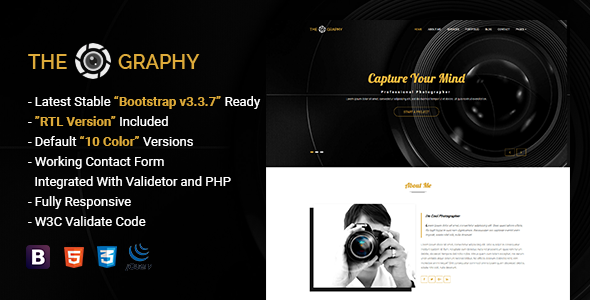 TheGraphy - 响应式创意摄影HTML5模板