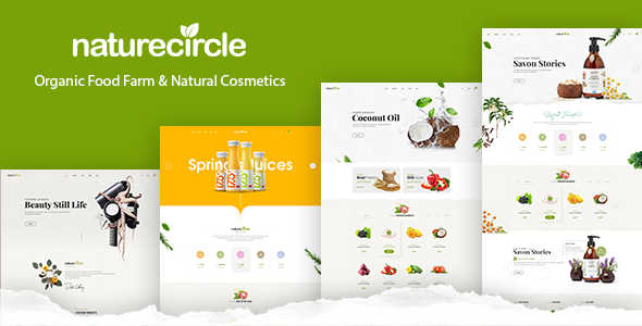 NatureCircle - 有机化妆品网站模板WordPress主题