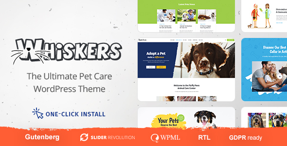 Whiskers - Pets Store | Vet Clinic | Animal Adoption