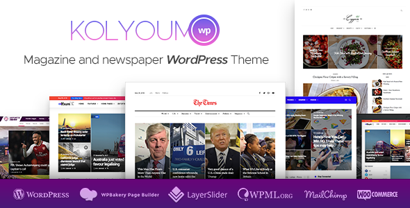 Kolyoum News - 杂志新闻WordPress主题