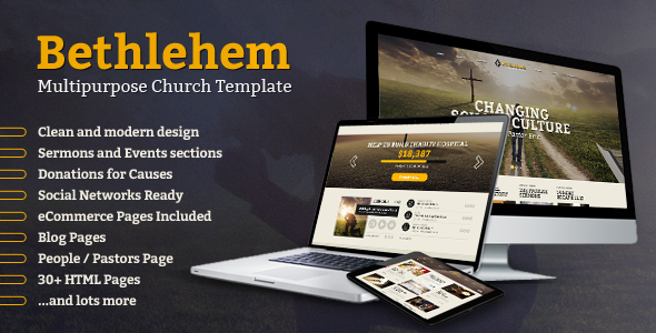 Bethlehem - 教会Bootstrap 3 HTML5模板