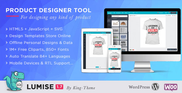 Lumise Product Designer - WooCommerce WordPress