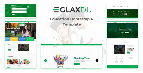 Glaxdu  - 教育学校Bootstrap 4模板