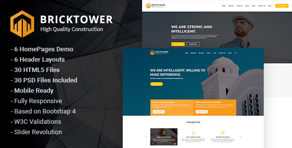 Bricktower - 建筑公司HTML5模板